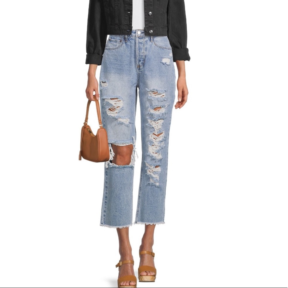 Vanilla Star 90s Boyfriend Ripped Jeans for Women